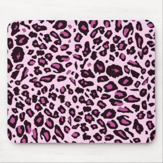 Pink leopard print mouse pad