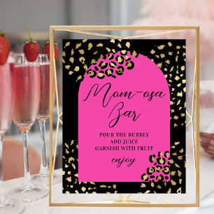 Pink Leopard Print Mum-osa Bar Sign