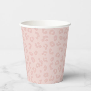 Pink Leopard Print Paper Cups