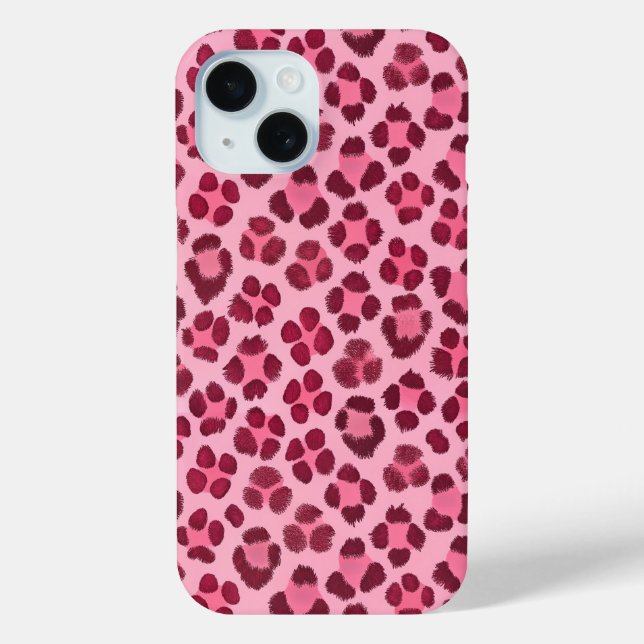 Pink Leopard Print Pattern Case-Mate iPhone Case (Back)