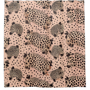 Pink Leopard Print Pattern – Chic Animal Shower Curtain