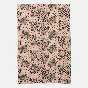 Pink Leopard Print Pattern – Chic Animal Tea Towel