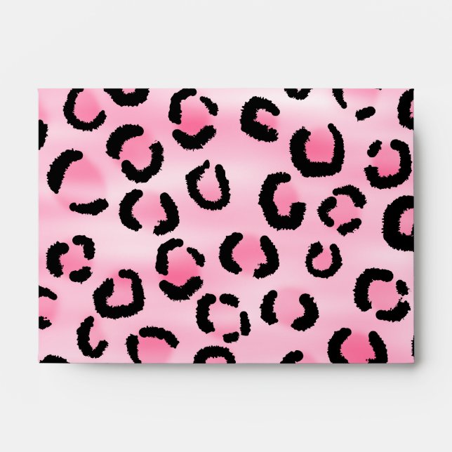 Pink Leopard Print Pattern. Envelope (Front)