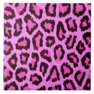 Pink leopard print pattern tile
