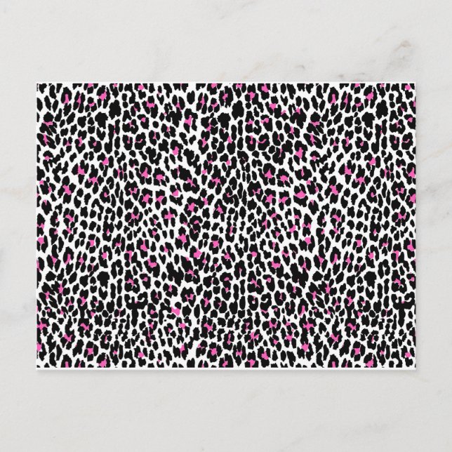 pink leopard print postcard (Front)
