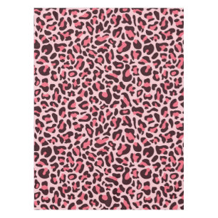 Pink Leopard Print Tablecloth