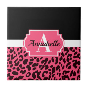 Pink Leopard Print Tile