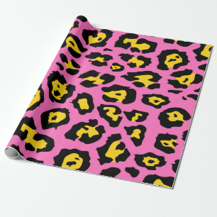 Pink Leopard Print Wrapping Paper