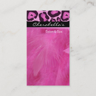 Pink Leopard Salon & Spa Massage Business Card