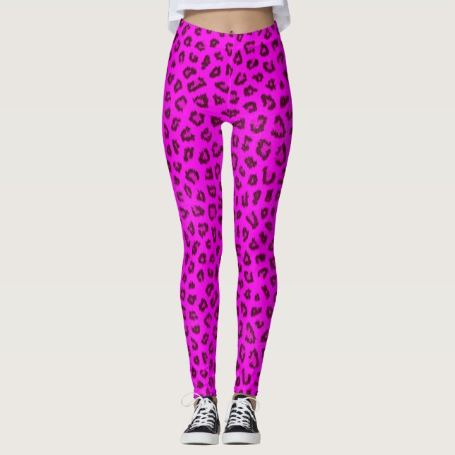 Pink Leopard Skin Leggings (Front)