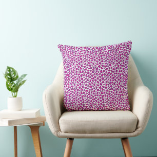 pink leopard skin pattern cushion