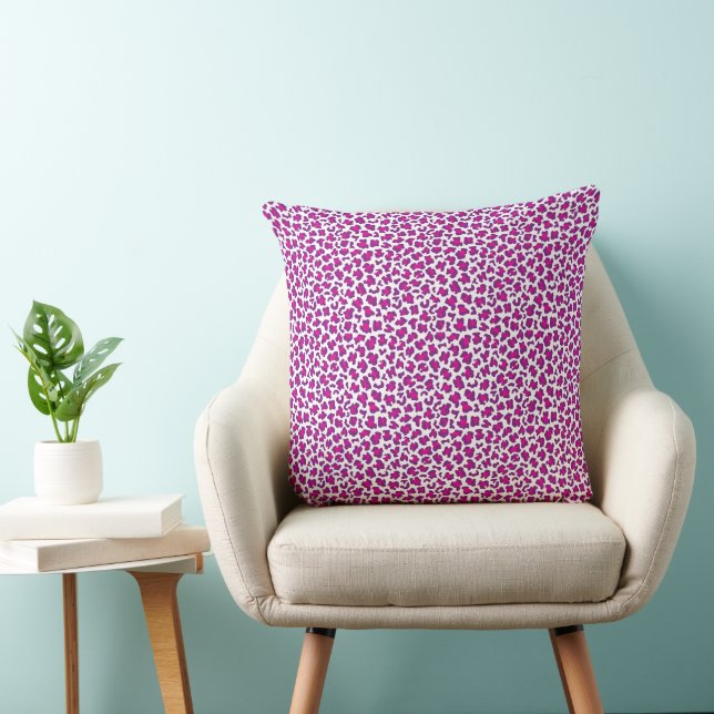 pink leopard skin pattern cushion (Chair)