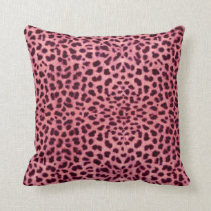 Pink Leopard Skin Pattern Cushion