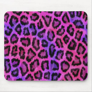 Pink Leopard Skin Print Mouse Pad