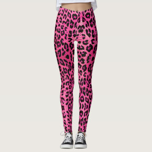 Pink Leopard Sparkle Leggings