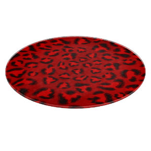 Pink leopard texture pattern. cutting board