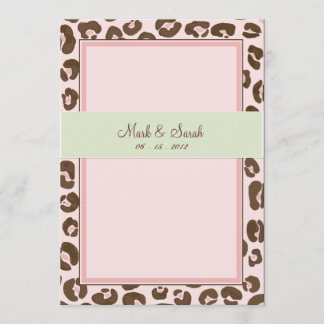 Pink Leopard Wedding Invitation