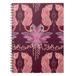 Pink Leopards in the Jungle Notebook/Journal Notebook