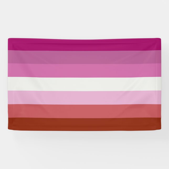 Pink Lesbian Pride Flag Banner (Horizontal)