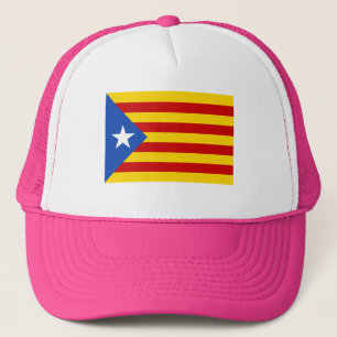 PINK "L'Estelada Blava" Catalan Independence Flag Trucker Hat
