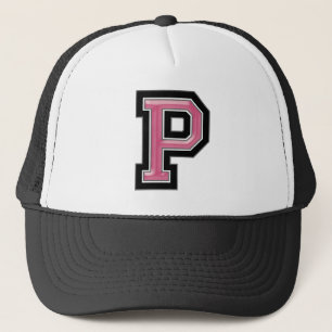 Pink Letter "P" Trucker Hat
