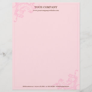 Pink Letterhead Design