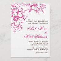 Pink Letterpress Style Wedding