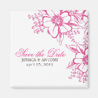 Pink Letterpress Style Wedding