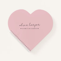 Pink Letters to My Daughter Memory Keepsake