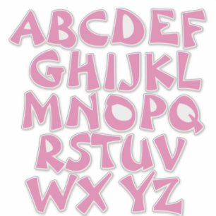 Pink Letters Transparent Alphabet Wall