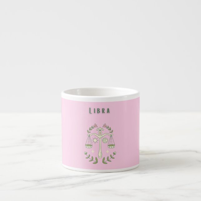 Pink Libra, zodiac, star sign  Espresso Cup (Front)