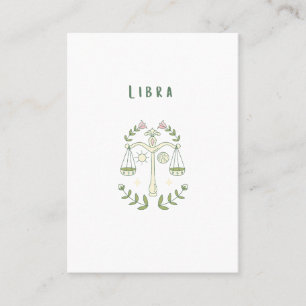 Pink Libra, zodiac, star sign Place Card