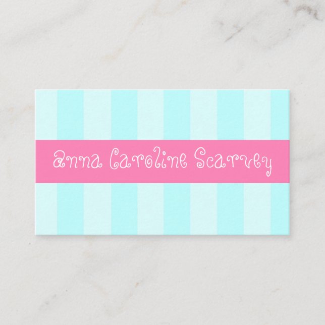 Pink & Light Aqua Enclosure Card (Front)