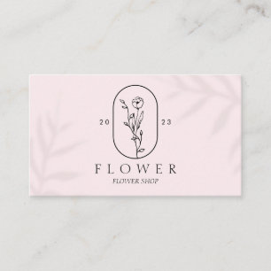 Pink Light Ivy Blossom Flower Business Card