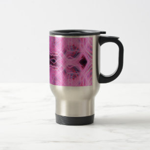 Pink light trails pattern travel mug