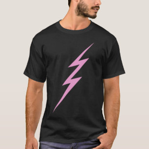 Pink Lightning Bolt for Women and Girls Pink and B T-Shirt
