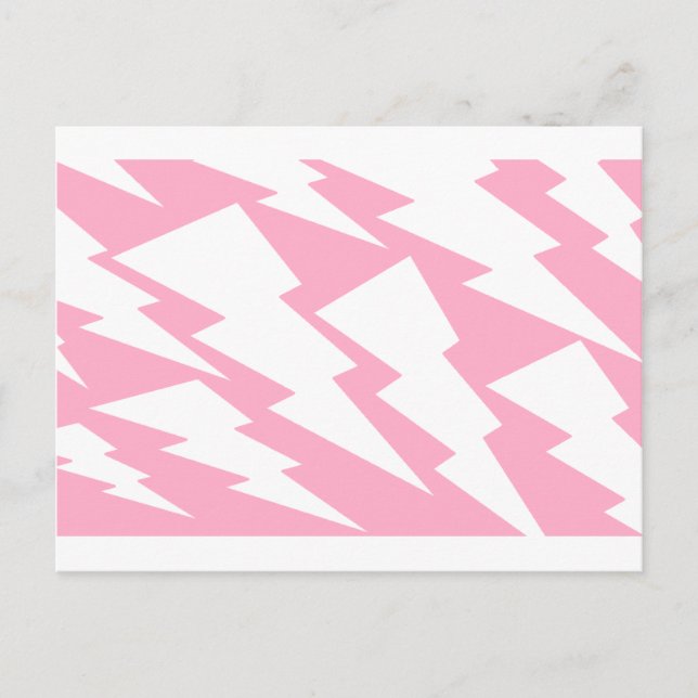 Pink Lightning Bolt Postcard (Front)