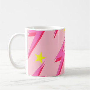 Pink Lightning Pattern Mug for Stylish Sipping