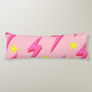 Pink Lightning Stormy Sky & Thunder Flash Body Cushion