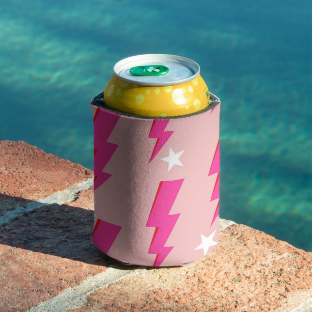 Pink Lightning Stylish Back-to-School & Summer  Can Cooler (In Situ Pool)
