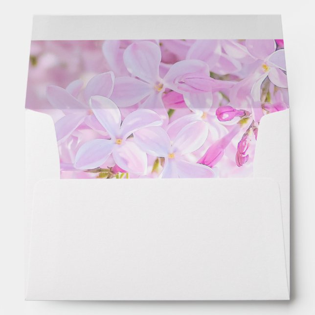 Pink lilac flowers envelopes (Back (Bottom))