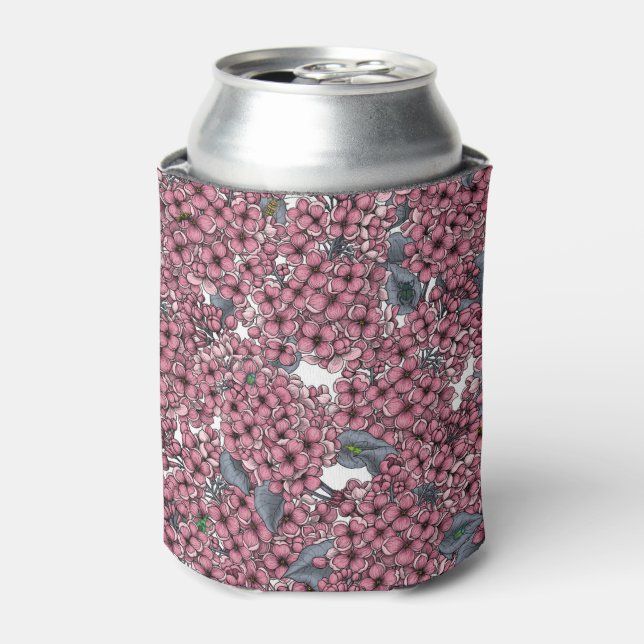 Pink Lilac garden Can Cooler (Can Front)