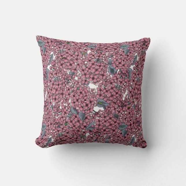 Pink Lilac garden Cushion (Front)