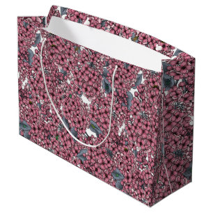 Pink Lilac garden Large Gift Bag
