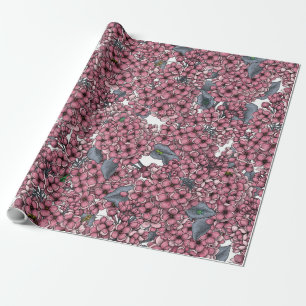Pink Lilac garden Wrapping Paper