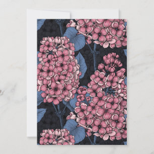 Pink lilac on dark blue