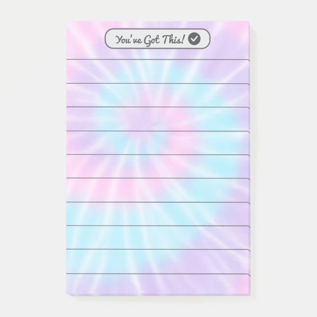Pink & Lilac Tie-Dye Post-it Notes (Front)