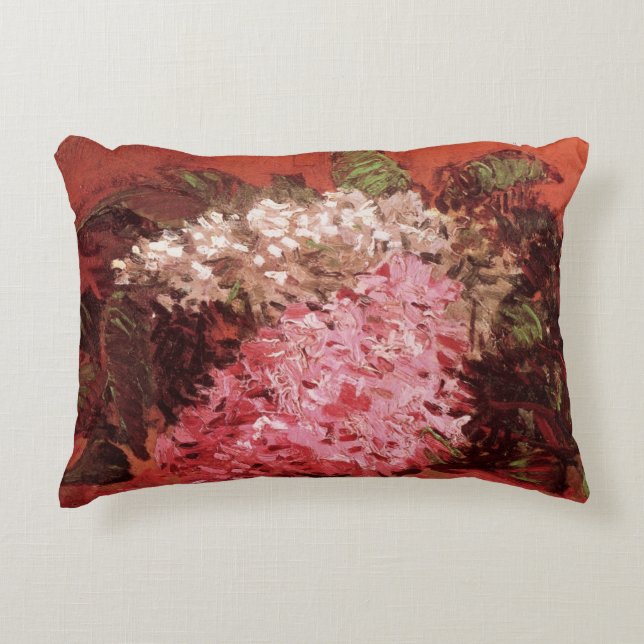 Pink Lilacs by Vincent van Gogh, Still Life Flower Decorative Cushion (Front)