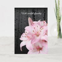 Pink Lilies and Raindrops Sympathy