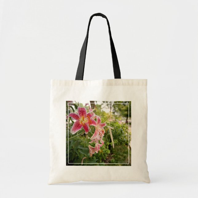 Pink Lillies Tote Bag (Front)